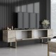 Έπιπλο τηλεόρασης Luxe Megapap χρώμα travertine - χρυσό 180x30x50εκ. Έπιπλο τηλεόρασης Luxe Megapap χρώμα travertine - χρυσό 180x30x50εκ.