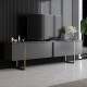 Έπιπλο τηλεόρασης Luxe Megapap χρώμα ανθρακί - χρυσό 180x30x50εκ. Έπιπλο τηλεόρασης Luxe Megapap χρώμα ανθρακί - χρυσό 180x30x50εκ.