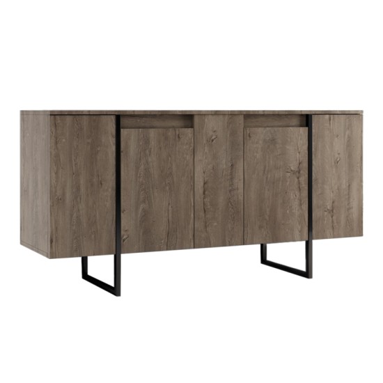 Μπουφές Luxe Megapap χρώμα καρυδί 160x35x80εκ. Μπουφές Luxe Megapap χρώμα καρυδί 160x35x80εκ.