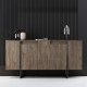 Μπουφές Luxe Megapap χρώμα καρυδί 160x35x80εκ. Μπουφές Luxe Megapap χρώμα καρυδί 160x35x80εκ.