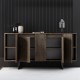 Μπουφές Luxe Megapap χρώμα καρυδί 160x35x80εκ. Μπουφές Luxe Megapap χρώμα καρυδί 160x35x80εκ.