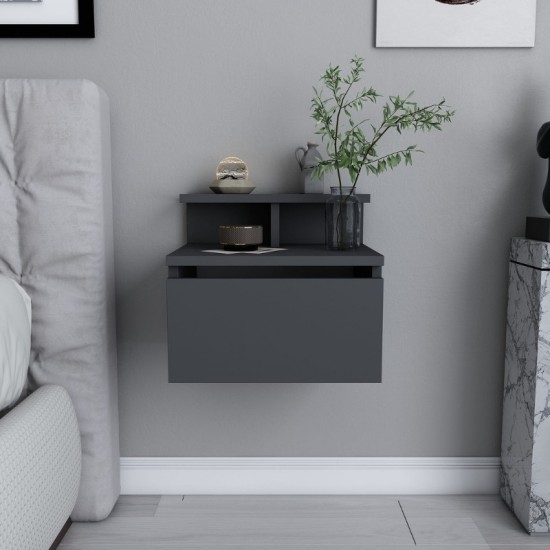 Κομοδίνο επιτοίχιο Arsen Megapap χρώμα ανθρακί 39,8x31,9x35εκ. Κομοδίνο επιτοίχιο Arsen Megapap χρώμα ανθρακί 39,8x31,9x35εκ.