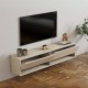 Έπιπλο τηλεόρασης επιτοίχιο Arges Megapap χρώμα travertine 140x29,6x30εκ. Έπιπλο τηλεόρασης επιτοίχιο Arges Megapap χρώμα travertine 140x29,6x30εκ.