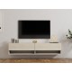 Έπιπλο τηλεόρασης επιτοίχιο Arges Megapap χρώμα travertine 140x29,6x30εκ. Έπιπλο τηλεόρασης επιτοίχιο Arges Megapap χρώμα travertine 140x29,6x30εκ.
