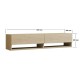 Έπιπλο τηλεόρασης επιτοίχιο Arges Megapap χρώμα travertine 140x29,6x30εκ. Έπιπλο τηλεόρασης επιτοίχιο Arges Megapap χρώμα travertine 140x29,6x30εκ.