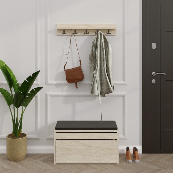 Έπιπλο εισόδου Boby Megapap χρώμα travertine 80x35x42εκ. Έπιπλο εισόδου Boby Megapap χρώμα travertine 80x35x42εκ.