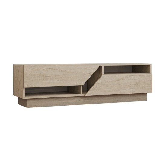 Έπιπλο τηλεόρασης Koza Megapap χρώμα travertine 160x40x45εκ. Έπιπλο τηλεόρασης Koza Megapap χρώμα travertine 160x40x45εκ.