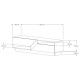 Έπιπλο τηλεόρασης Koza Megapap χρώμα travertine 160x40x45εκ. Έπιπλο τηλεόρασης Koza Megapap χρώμα travertine 160x40x45εκ.