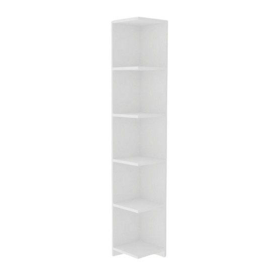 Βιβλιοθήκη γωνιακή Ravella Megapap χρώμα λευκό 25x25x160εκ. Βιβλιοθήκη γωνιακή Ravella Megapap χρώμα λευκό 25x25x160εκ.