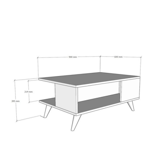 Τραπεζάκι σαλονιού Yuka Megapap χρώμα travertine 90x60x39,5εκ. Τραπεζάκι σαλονιού Yuka Megapap χρώμα travertine 90x60x39,5εκ.