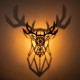 Απλίκα τοίχου Deer Megapap E27 MDF χρώμα μαύρο 55x12x55εκ. Απλίκα τοίχου Deer Megapap E27 μεταλλική χρώμα μαύρο 55x12x55εκ.