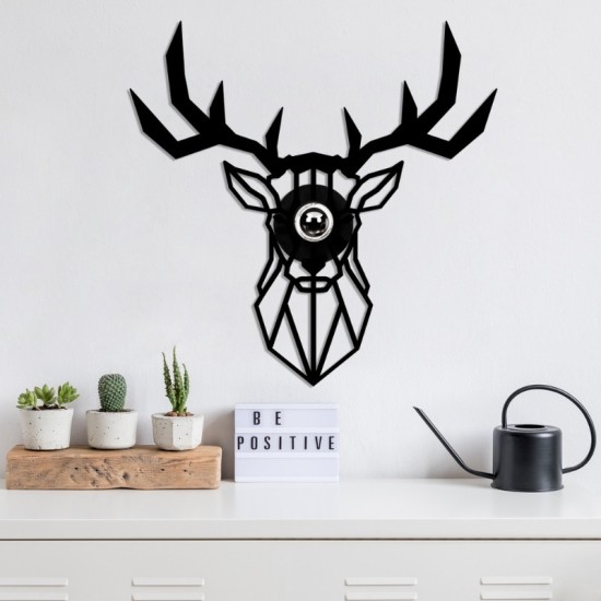Απλίκα τοίχου Deer Megapap E27 MDF χρώμα μαύρο 55x12x55εκ. Απλίκα τοίχου Deer Megapap E27 μεταλλική χρώμα μαύρο 55x12x55εκ.