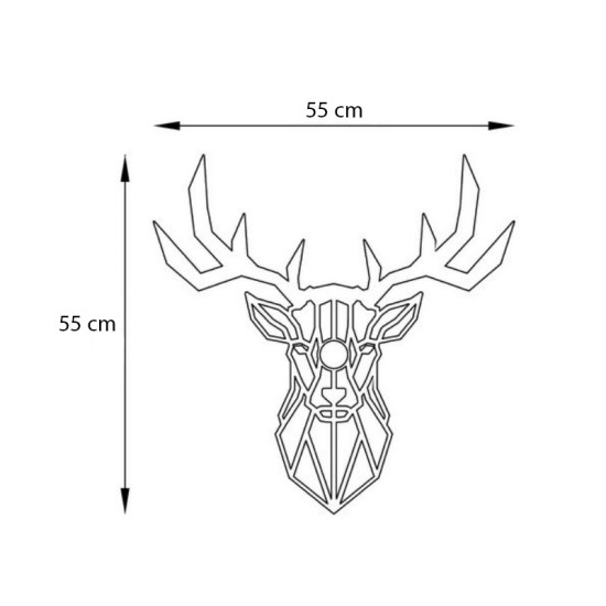 Απλίκα τοίχου Deer Megapap E27 MDF χρώμα μαύρο 55x12x55εκ. Απλίκα τοίχου Deer Megapap E27 μεταλλική χρώμα μαύρο 55x12x55εκ.