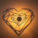 Απλίκα τοίχου Heart Megapap E27 MDF χρώμα μαύρο 47x12x40εκ. Απλίκα τοίχου Heart Megapap E27 μεταλλική χρώμα μαύρο 47x12x40εκ.