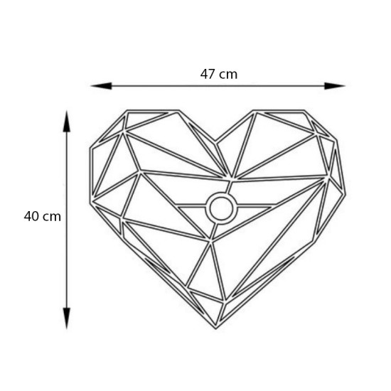 Απλίκα τοίχου Heart Megapap E27 MDF χρώμα μαύρο 47x12x40εκ. Απλίκα τοίχου Heart Megapap E27 μεταλλική χρώμα μαύρο 47x12x40εκ.