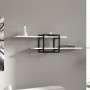 Ραφιέρα τοίχου Mone Megapap χρώμα λευκό - μαύρο 120x18x30εκ.
