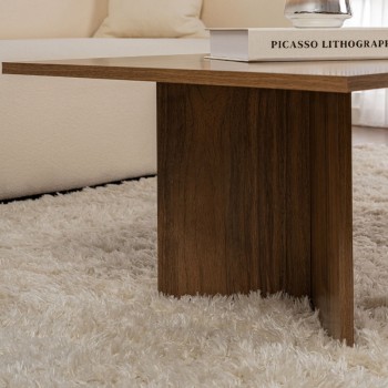 Τραπεζάκι σαλονιού Sabin Megapap χρώμα καρυδί 119x60x40εκ.