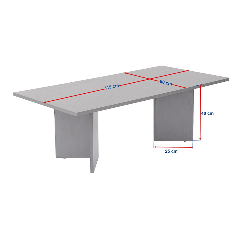 Τραπεζάκι σαλονιού Sabin Megapap χρώμα καρυδί 119x60x40εκ.