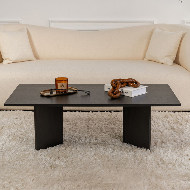 Τραπεζάκι σαλονιού Sabin Megapap χρώμα μαύρο 119x60x40εκ.