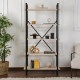 Βιβλιοθήκη Elysian Megapap χρώμα travertine - μαύρο 90x33,5x180εκ. Βιβλιοθήκη Elysian Megapap χρώμα travertine - μαύρο 90x33,5x180εκ.