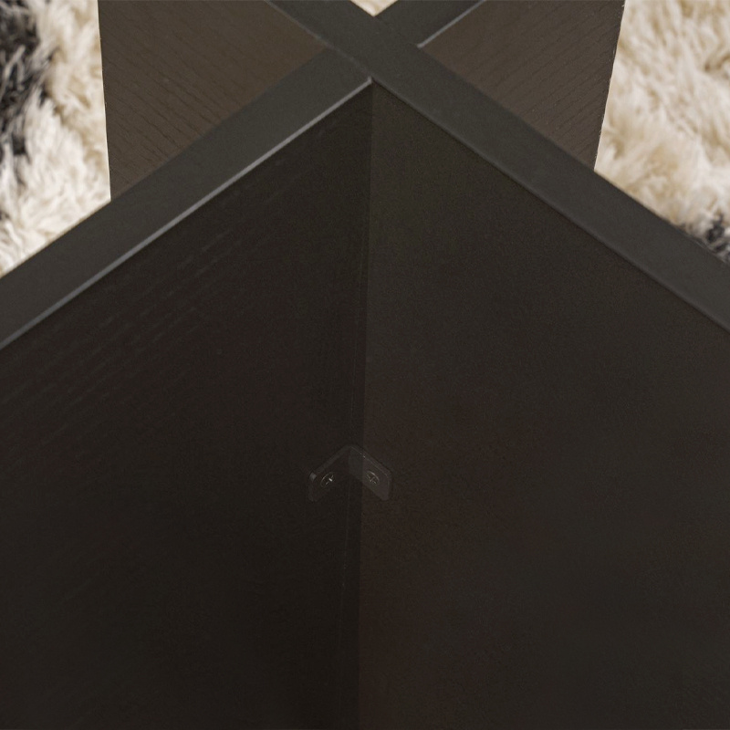 Τραπεζάκι σαλονιού Vetrino Megapap γυάλινο χρώμα μαύρο 105x65x40εκ.