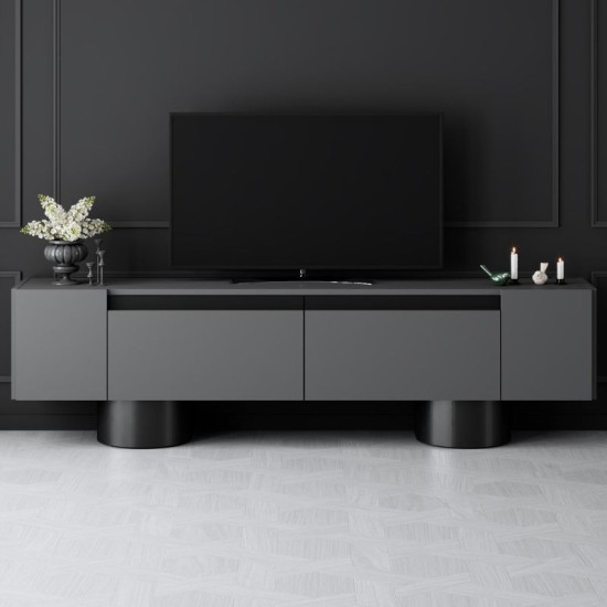 Έπιπλο τηλεόρασης Haven Megapap χρώμα ανθρακί 180x30x50εκ. Έπιπλο τηλεόρασης Haven Megapap χρώμα ανθρακί 180x30x50εκ.