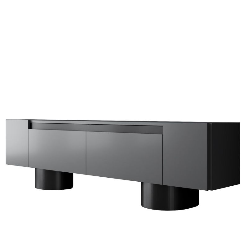 Έπιπλο τηλεόρασης Haven Megapap χρώμα ανθρακί 180x30x50εκ.