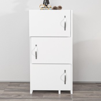 Ντουλάπι κουζίνας - μπάνιου Anna Megapap χρώμα λευκό 65x31,5x89,8εκ.