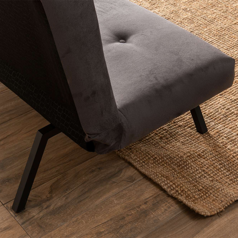 Καναπές - κρεβάτι Zola Megapap τριθέσιος υφασμάτινος χρώμα γκρι 180x64x78εκ.