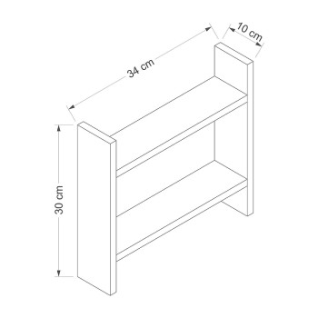 Ραφιέρα κουζίνας Denver Megapap χρώμα ανθρακί 34x10x30εκ.