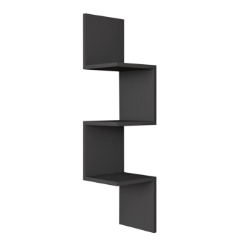 Ραφιέρα τοίχου Zikzak Megapap χρώμα ανθρακί 25x25x105,4εκ.