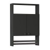 Ντουλάπι μπάνιου επιτοίχιο Ela Megapap χρώμα ανθρακί 60x15x87εκ.