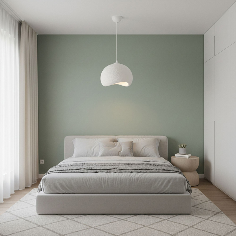 Φωτιστικό οροφής Yontu Megapap E27 fiberglass μονόφωτο χρώμα λευκό 34x29x120εκ.