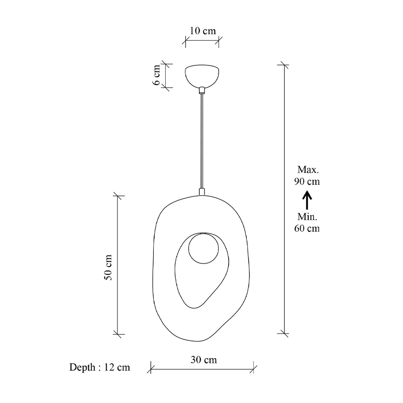 Φωτιστικό οροφής Zoga Megapap G9 fiberglass μονόφωτο χρώμα λευκό 30x12x90εκ.