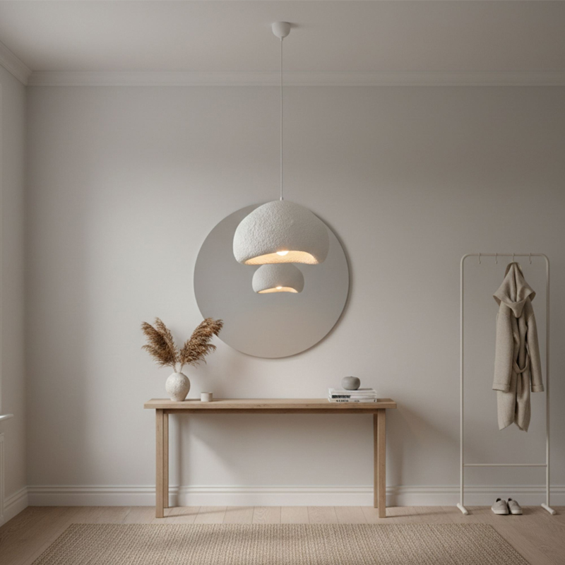 Φωτιστικό οροφής Nua Megapap E27 fiberglass μονόφωτο χρώμα λευκό 40x38x120εκ.