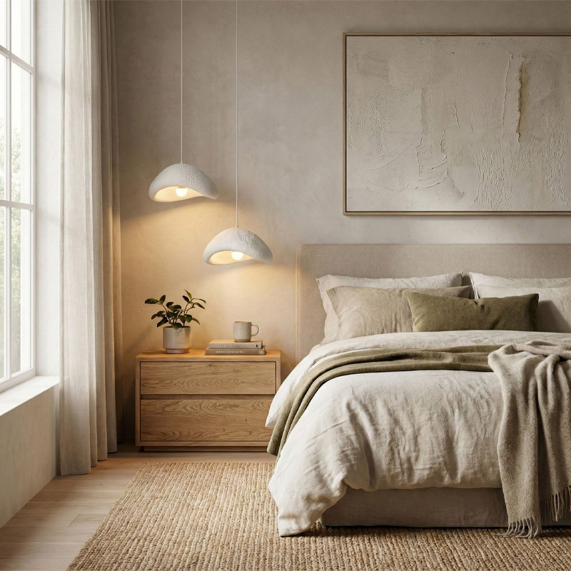 Φωτιστικό οροφής Luna Megapap E27 fiberglass δίφωτο χρώμα λευκό Ø74x115εκ.