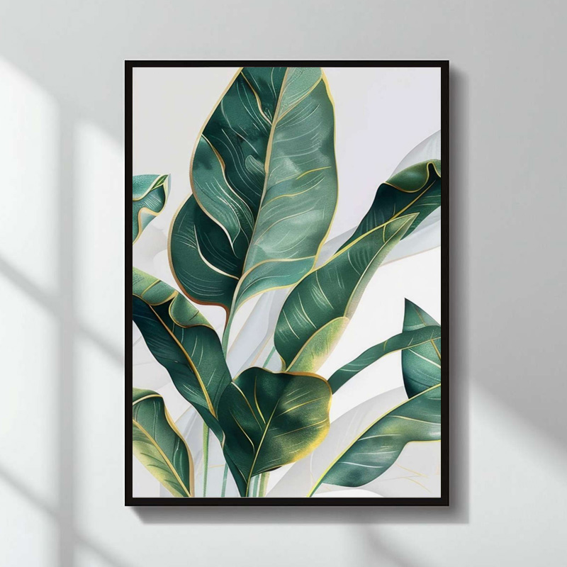 Πίνακας "Botanical Leaves" Megapap ψηφιακής εκτύπωσης 50x70εκ.