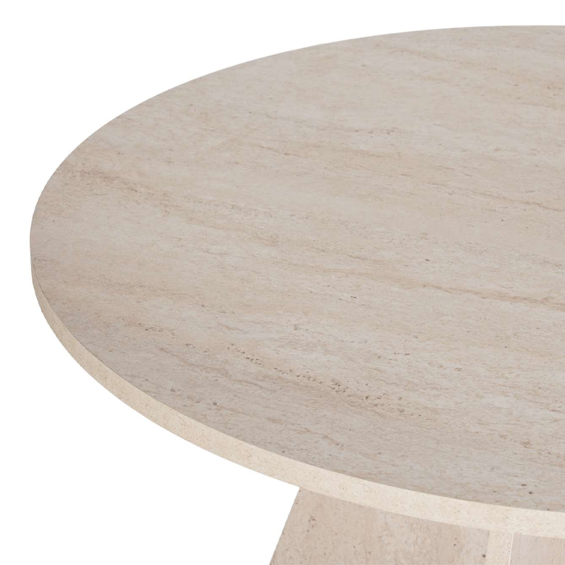 Τραπέζι Virela Megapap χρώμα travertine Ø120x75εκ.