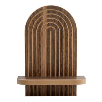 Ραφιέρα τοίχου Artwill Megapap Mdf χρώμα wenge 26x13x35εκ.
