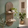 Ραφιέρα τοίχου Artwill Megapap Mdf χρώμα wenge 26x13x70εκ.