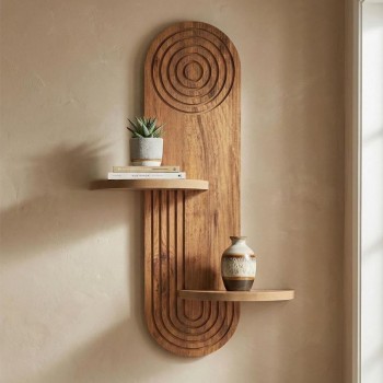 Ραφιέρα τοίχου Artwill Megapap Mdf χρώμα oak 46x13x70εκ.