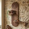 Ραφιέρα τοίχου Artwill Megapap Mdf χρώμα wenge 46x13x70εκ.