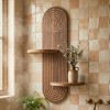 Ραφιέρα τοίχου Artwill Megapap Mdf χρώμα wenge 46x13x70εκ.