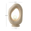 Φωτιστικό επιτραπέζιο Zoga Megapap G9 fiberglass μονόφωτο χρώμα εκρού 30x17x50εκ.