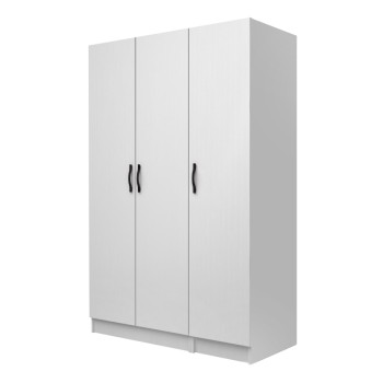 Ντουλάπα ρούχων Vivian Megapap τρίφυλλη χρώμα λευκό 120x51,8x181εκ.