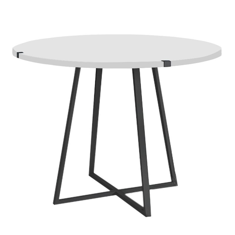 Σετ τραπεζαρία 5τμχ Rubes - Kevin Megapap χρώμα λευκό - γκρι Ø100x78εκ.