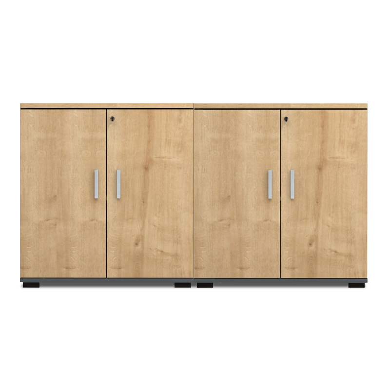 Ντουλάπι γραφείου με κλειδαριά επαγγελματικό Venturo Megapap χρώμα ανθρακί - φυσικό οξιάς 160x40x80εκ.