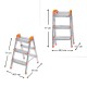 Σκάλα Double Step Perilla μεταλλική 3+3 σκαλοπάτια 71εκ. Σκάλα Double Step Perilla μεταλλική 3+3 σκαλοπάτια 71εκ.