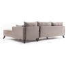 Γωνιακός καναπές Bella Megapap δεξιά γωνία υφασμάτινος χρώμα κρεμ 275x165x85εκ.