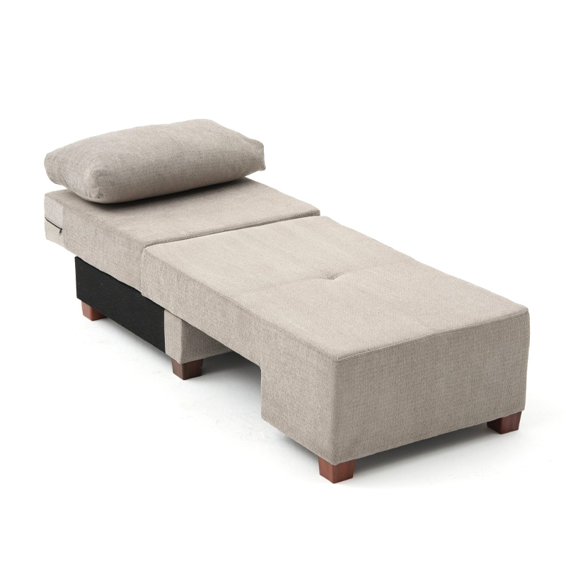 Πολυθρόνα - κρεβάτι Perenna Megapap υφασμάτινη χρώμα γκρι 116x93x83εκ.